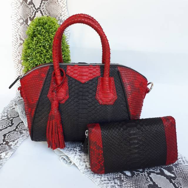 Tas Cantik Dan Dompet Kipas (Original Kulit Ular)