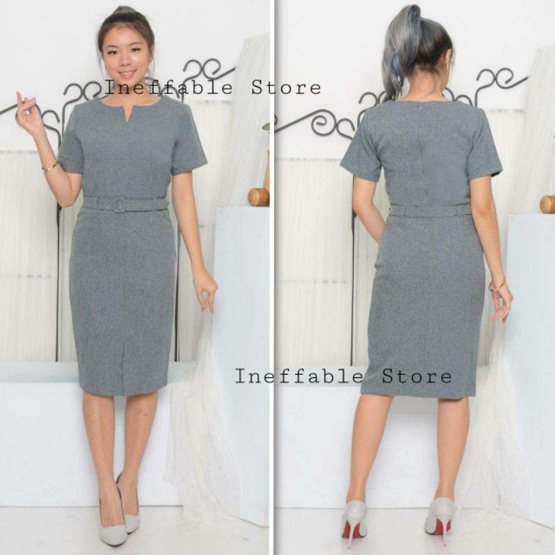 Dress Wanita Ineffable-07 Kerja/Kantor/Formal - Premium