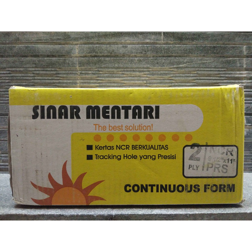 

Continuous Form Sinar Mentari 2ply PRS Ukuran 9,5" x 11" : 2 rangkap 2