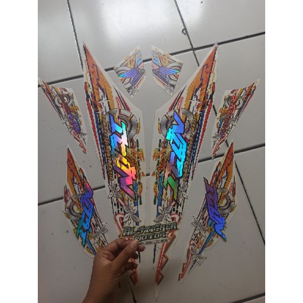 STRIPING BEAT KARBU TRANSPARAN HOLOGRAM STRIPING BEAT KARBU