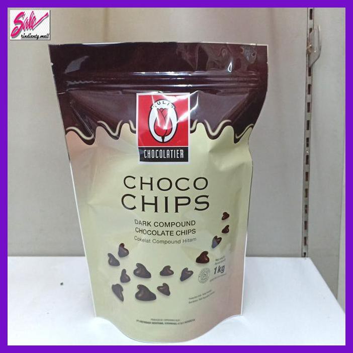 

SAKMACOKLAT- TULIP CHOCO CHIPS DARK COMPOUND 1KG (GRATIS MRJELLY EKONOMIS 1 SACHET) -MAKANAN-