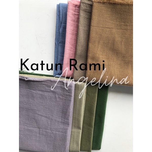 Kain Katun Linen Rami Angelina per meter