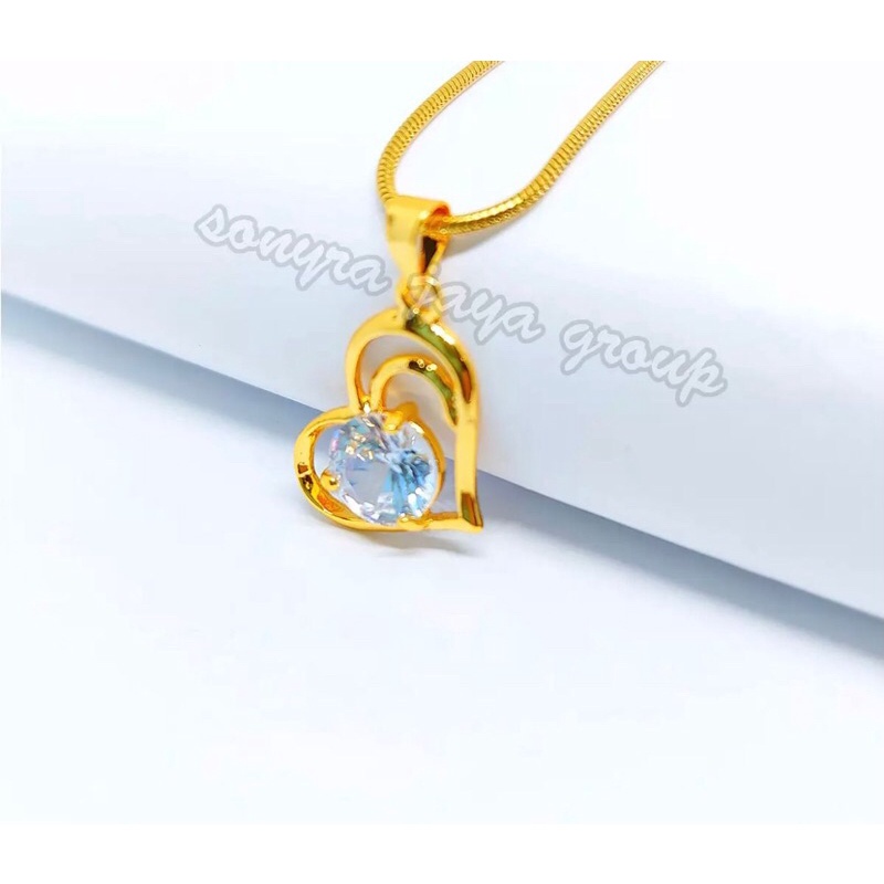 ASLI TITANIUM Kalung Liontin Titanium Emas/Kalung Fashion Korea Titanium/Liontin LOVE Titanium