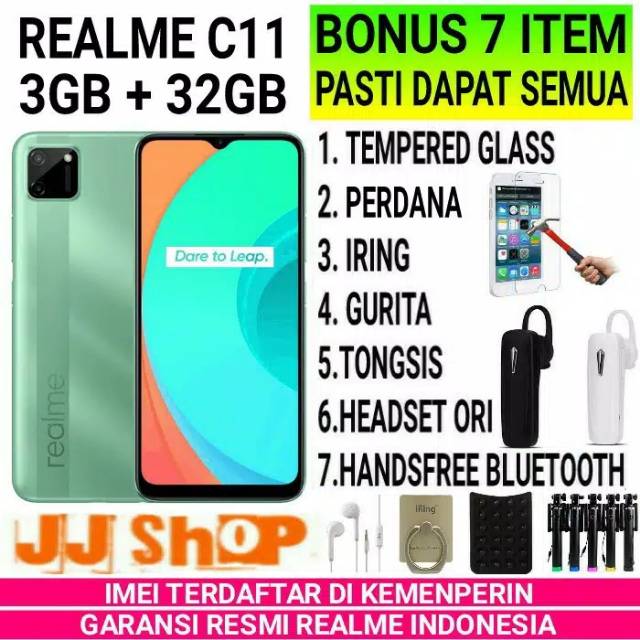 Realme c11 ram 3gb + 32gb