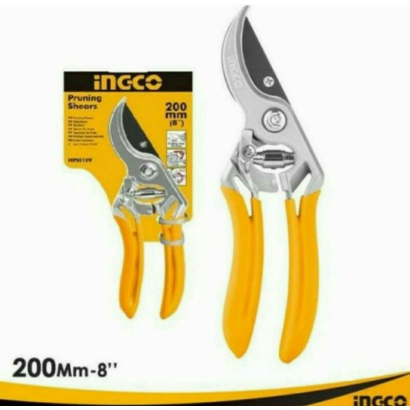 

Ingco Prunning Shears Gunting Dahan Pohon Kebun 8" High Quality 20mm