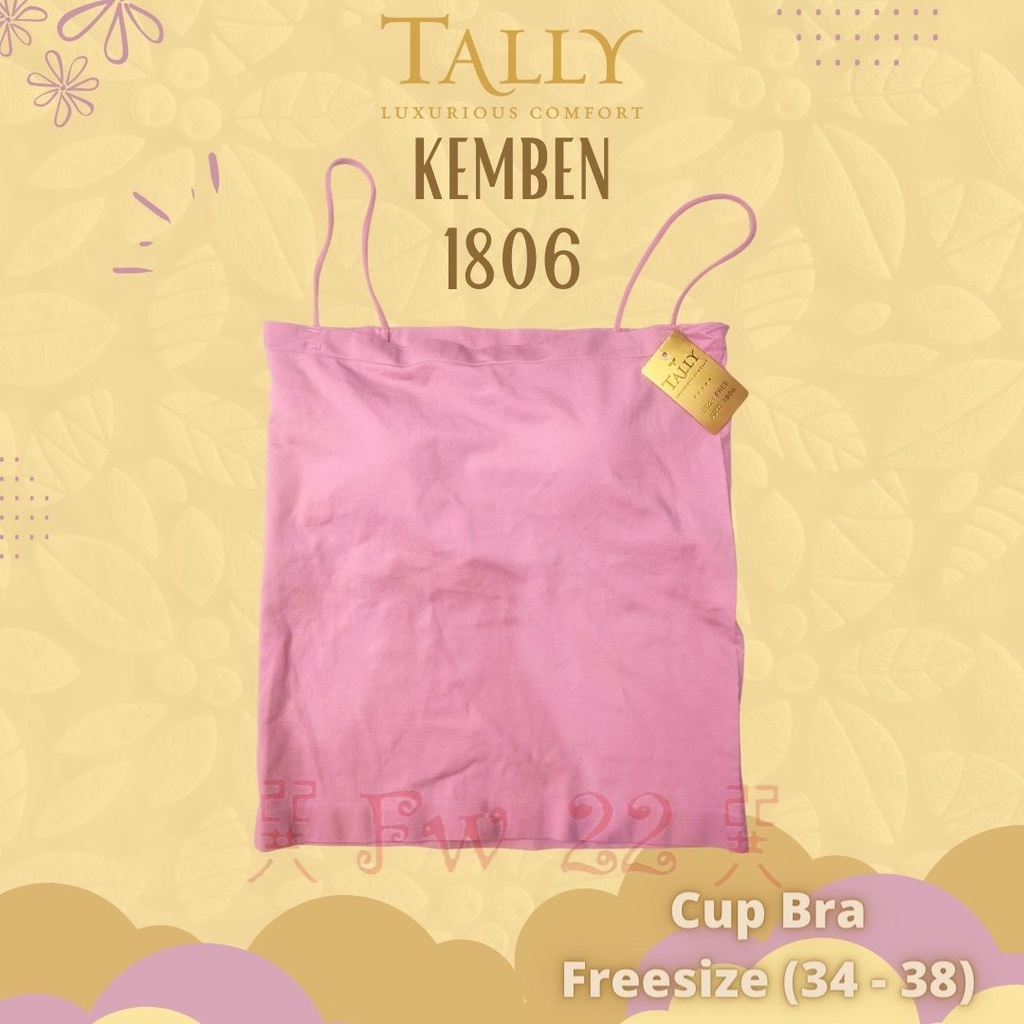 Kemben Wanita Tally 1806 Tanktop Kemben dengan Tali Kecil dan Cup Bra