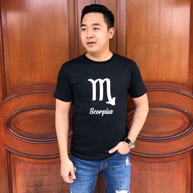 T-shirt zodiac / kaos cowok zodiac scorpio / baju pria zodiac scorpio / tumblr tee zodiac scorpio