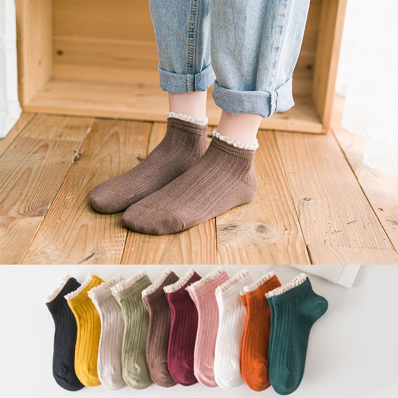 WJ1453 Kaos Kaki Wanita Kaos Kaki Pendek