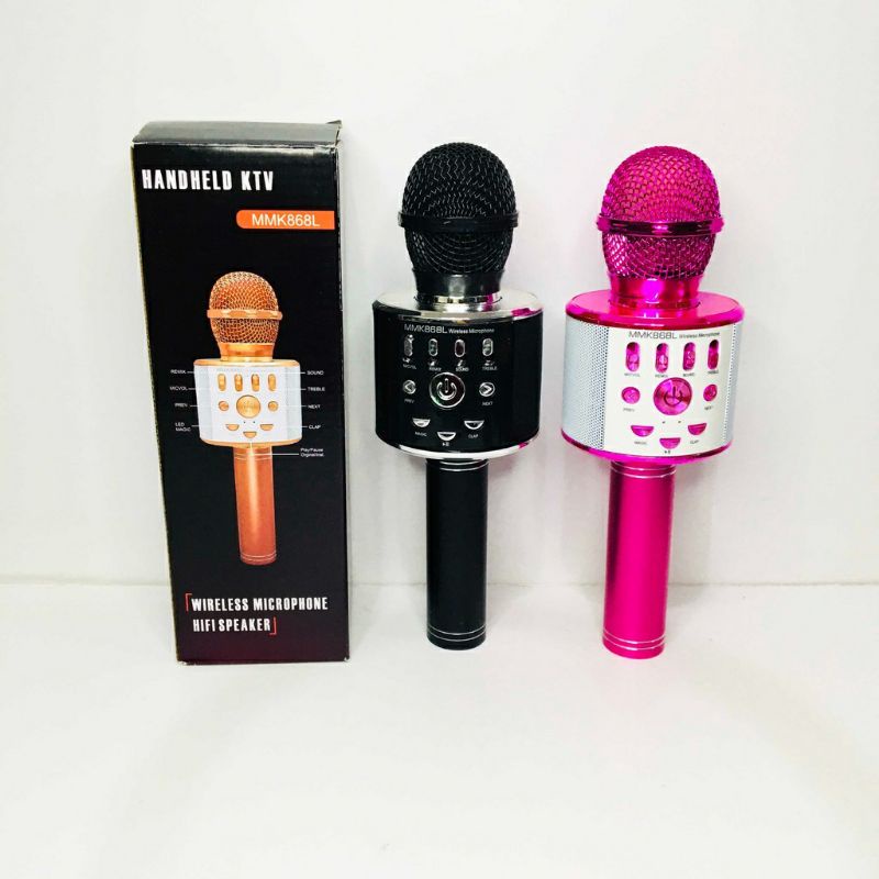 Microphone Bluetooth WS868 Portable Karaoke