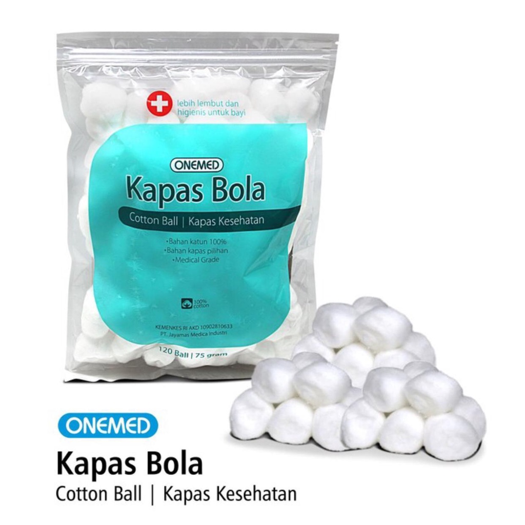 KAPAS BOLA ONEMED PACK ISI 120 BALL KAPAS BOLA P3K