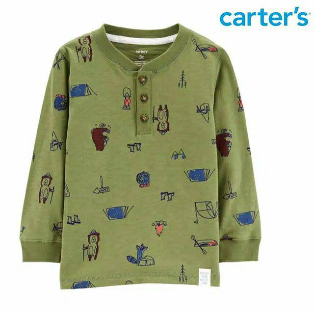 Carters tee kaos anak laki laki long sleeve