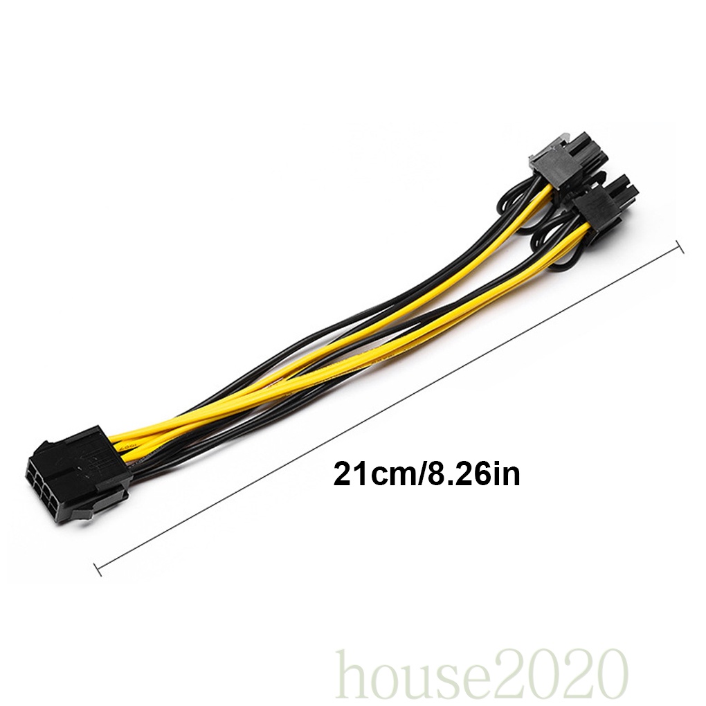 [HOUSE2020]10pcs Power Cables 8 Pin to Dual 8 Pin Express Splitters GPU CPU Portable Converter Cables