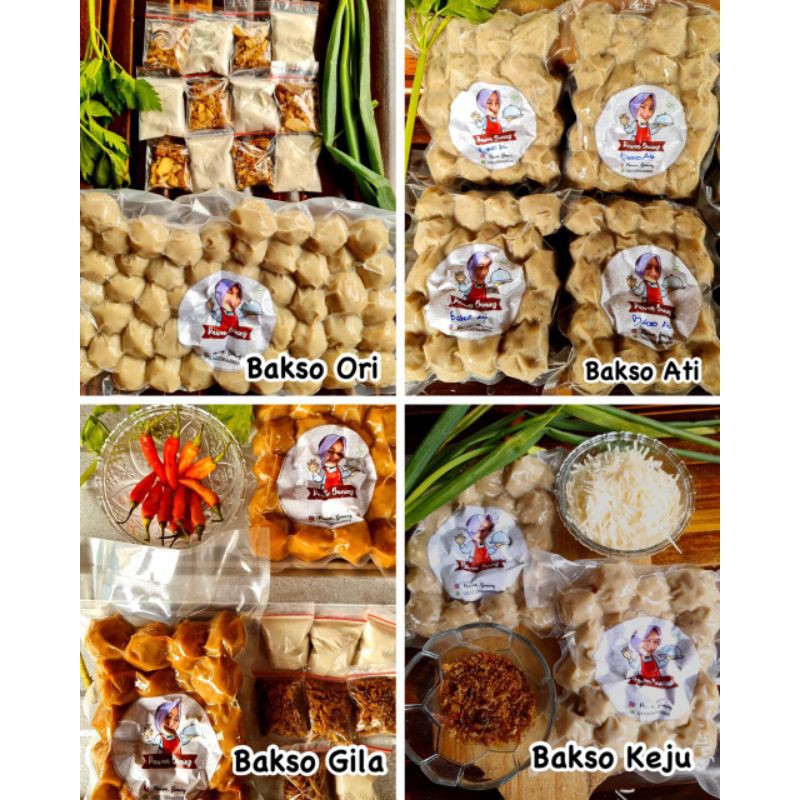 

Bakso Premium Pawon Buning - Bakso Halus Ori - Bakso Keju Lumer - Bakso Mercon Gila - Bakso Urat Sapi - Pentol Kriwil Ori - Pentol Kriwil Pedas