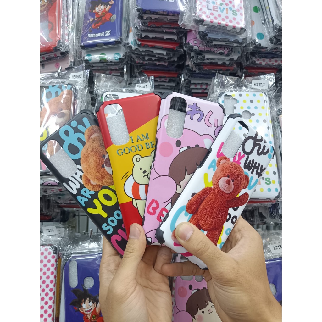 Case Motif Good Bear OPPO A1K Realme 7 C2 C3 BAHAN IMPORT BAGUS SKINFEEL PRINTER 3V