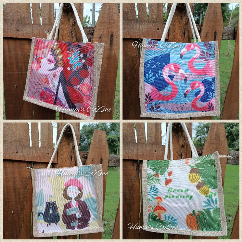 TAS TANGAN KANVAS IMPORT TALI SUMBU KOREAN STYLE