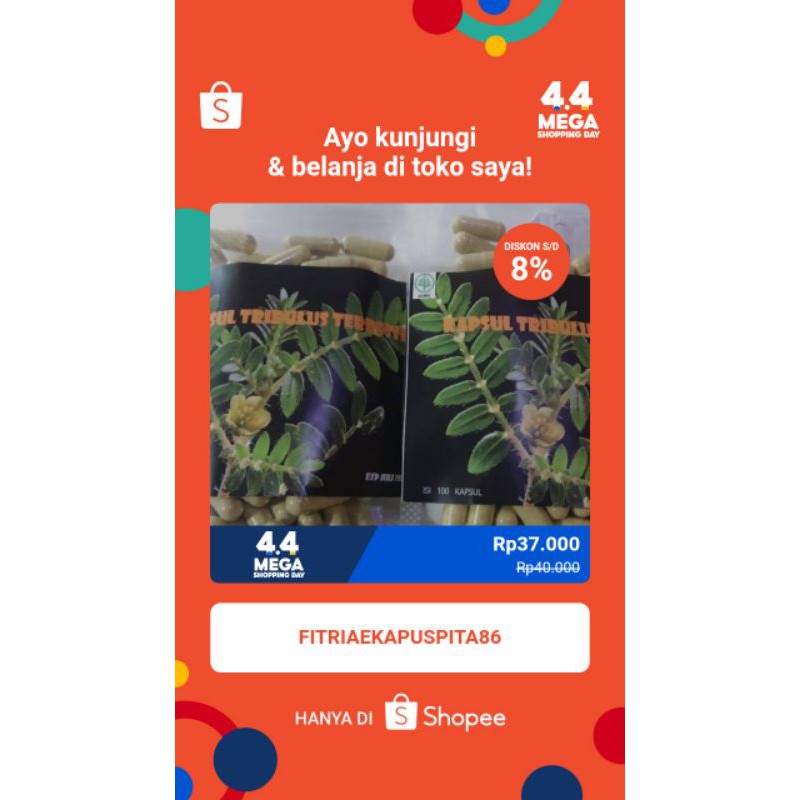 Kapsul Tribulus Terestris peningkat hormon testosteron dan esterogen isi 50 kapsul