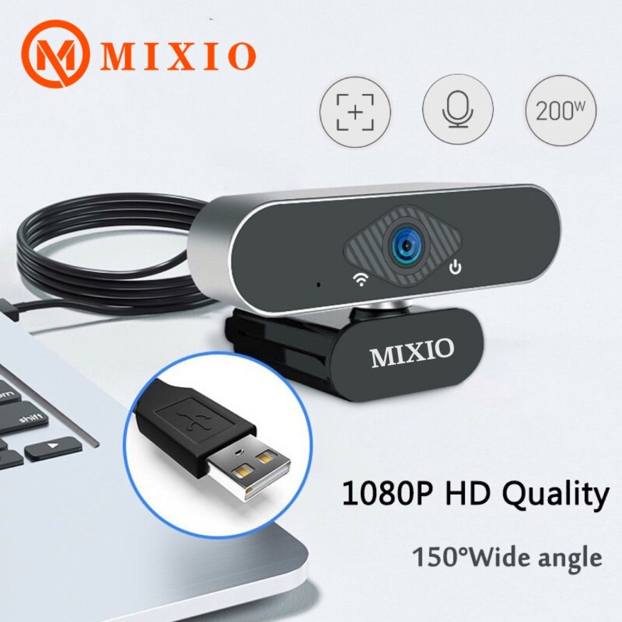 WEBCAM MIXIO F12 1080P FULL HD 30FPS + MICROPHONE
