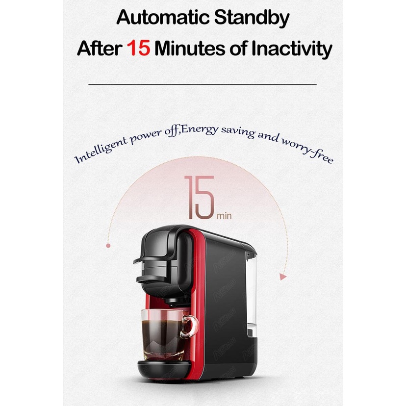 Mesin Kopi Automatic Capsule Coffee Maker Machine 3 in 1 Espresso 19 Bar - AC514K - Black