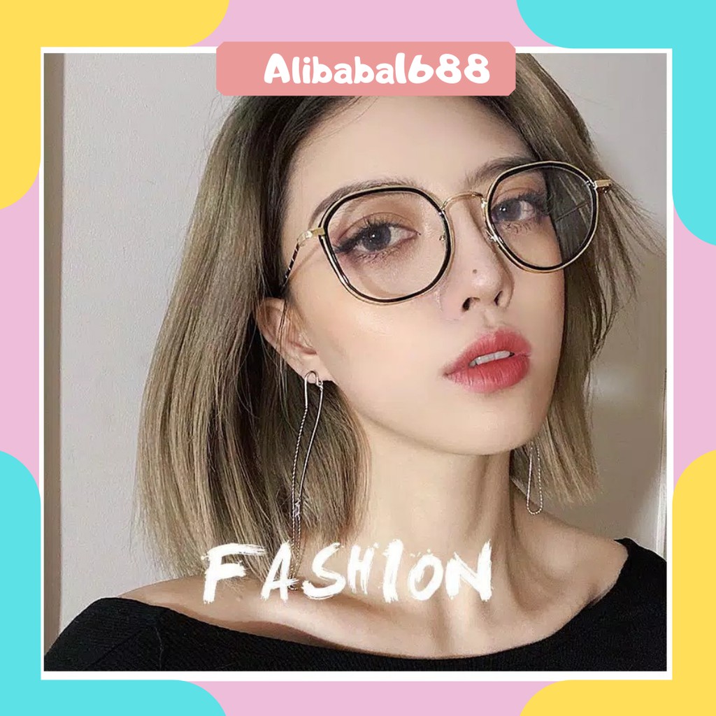 *ALIBABA1688*COD Kacamata Anti Radiasi / Kacamata Baca Frame Anti Radiasi Kacamata Metal Gaya Retro Untuk Pria / Wanita