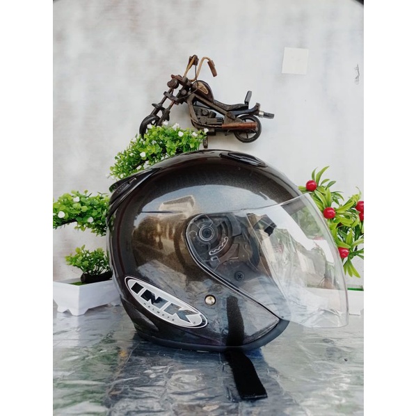 HELM INK CENTRO SNI WARNA LENGKAP fre kardus-Abu metallic