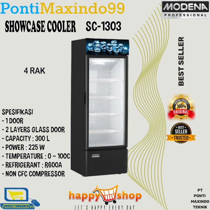 SHOWCASE COOLER MODENA SC-1303 4 RAK 300 Liter