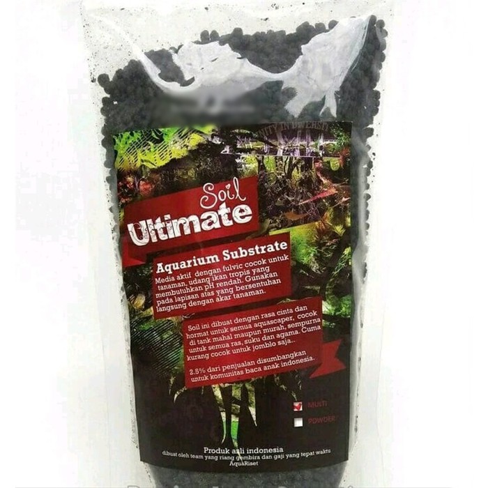 Soil Ultimate 1kg Media Tanam Substrat Aquascape Aquarium Substrate