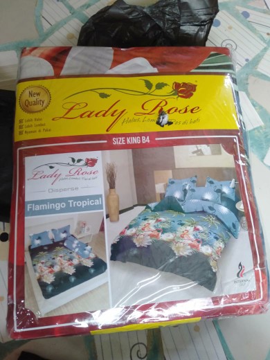 Lady Rose Sprei 4 Bantal 180x200 Vania Maurin Monstera Lydia Lolita Walter- Ladyrose 180 King Sp B4