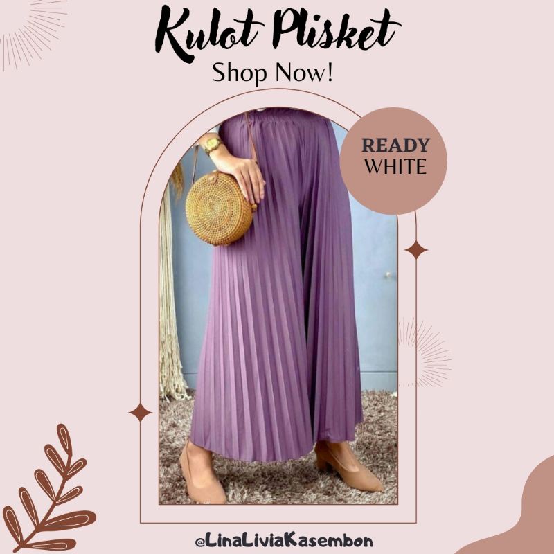 KULOT PLISKET PREMIUM PUTIH