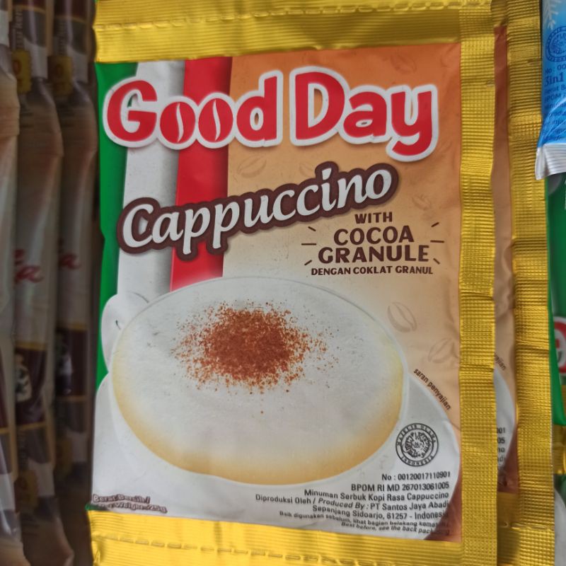 

Coffee Kopi Good Day Goodday Cappuccino 25 Gram