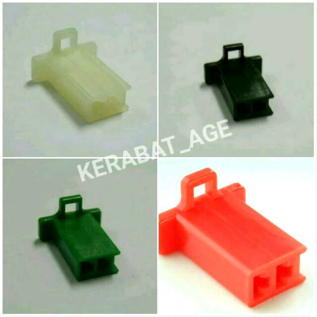 SOKET SOCKET KONEKTOR /RUMAH SKUN 2 PIN KECIL MALE-COWO-HITAM MOTOR &amp; MOBIL