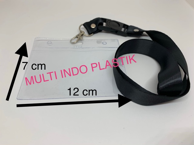 Paket id card murah/paket plastik nametag/kantong id card/plastik id card miring/tali lanyard 2 cm