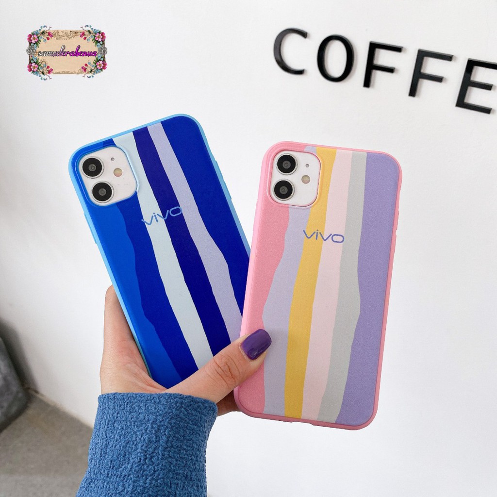 SS046 CASE RAINBOW VIVO Y21S Y33S Y21 2021 Y15S Y01 Y75 Y55  Y71 Y81 Y20 Y12S Y12 Y15 Y17 Y30 Y50 Y53 Y83 SB1547