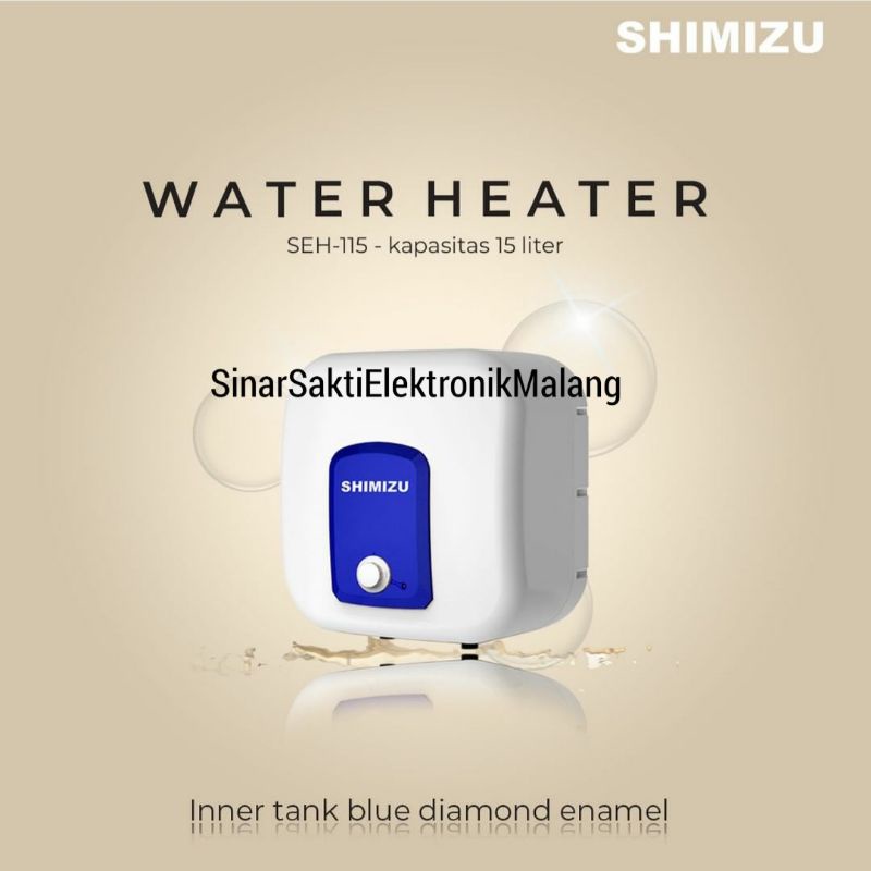 Shimizu Water Heater Listrik 15 Liter SEH 115 Pemanas Air 15L Garansi Resmi