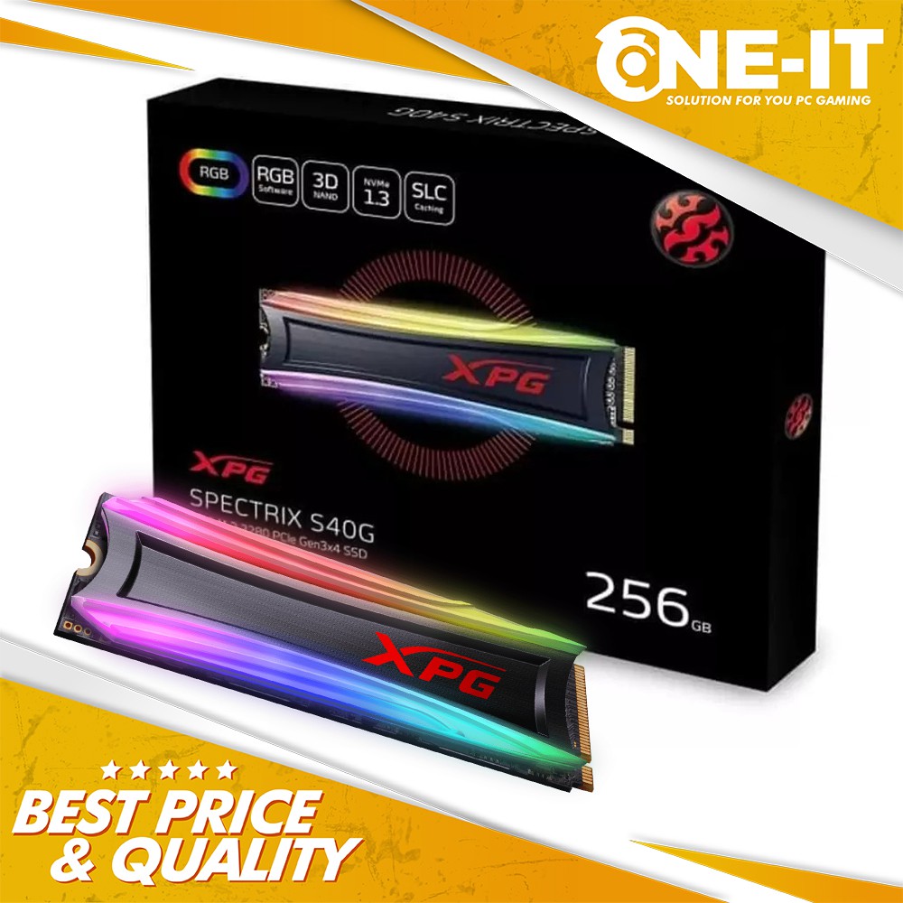 SSD ADATA XPG SPECTRIX S40G RGB PCIe Gen3x4 M.2 2280 256GB