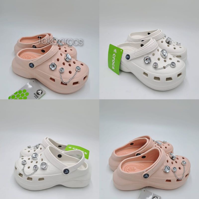 Crocs Fashion Bae Clog Mutiara / Sandal Crocs wanita fashion / Crocs bae clog include Jibbitz