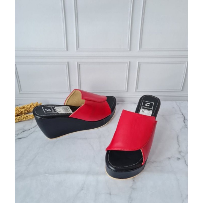 HR 04 Sandal Wedges Wanita kokop - Sintetis 7cm