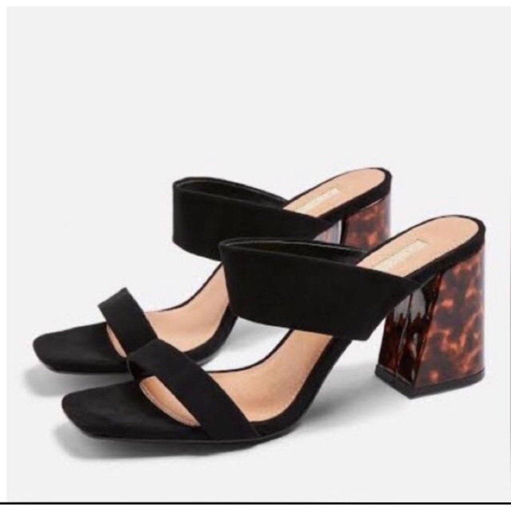 Sepatu ZR-148 Slide Leopard Heels