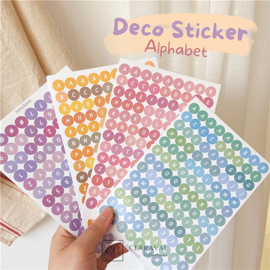 

Journaling Sticker Alphabet / Stiker Jurnal Alfabet / Sticker Huruf Angka / Sticker Deco / Sticker Scrapbook