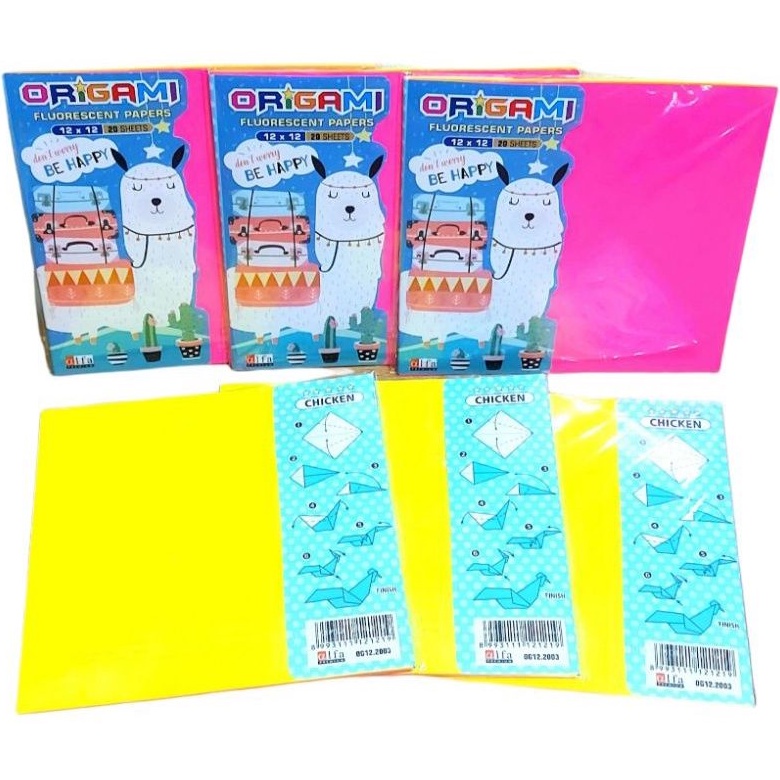 

ALFA Kertas Lipat ORIGAMI Warna 2 sisi 12 x 12 cm isi 20 Lembar