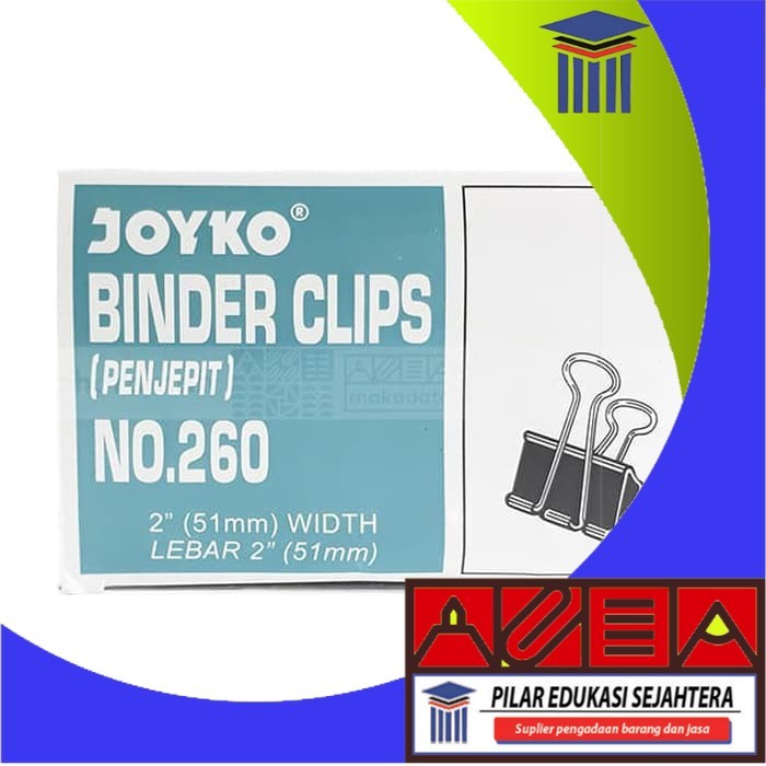 

BINDER CLIP / KLIP KERTAS JOYKO 51 MM NO.260 MURAH