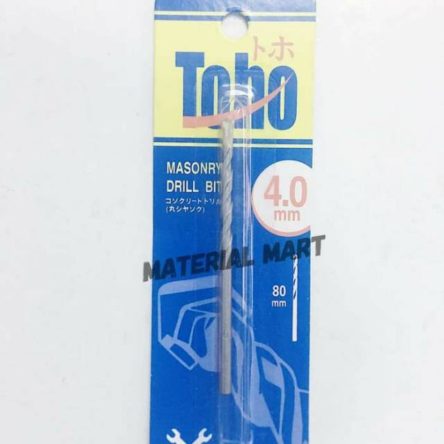 Matabor Beton TOHO 4mm PREMIUM | Masonry Drill Mata Bor 4 mm (ORI) | Material Mart