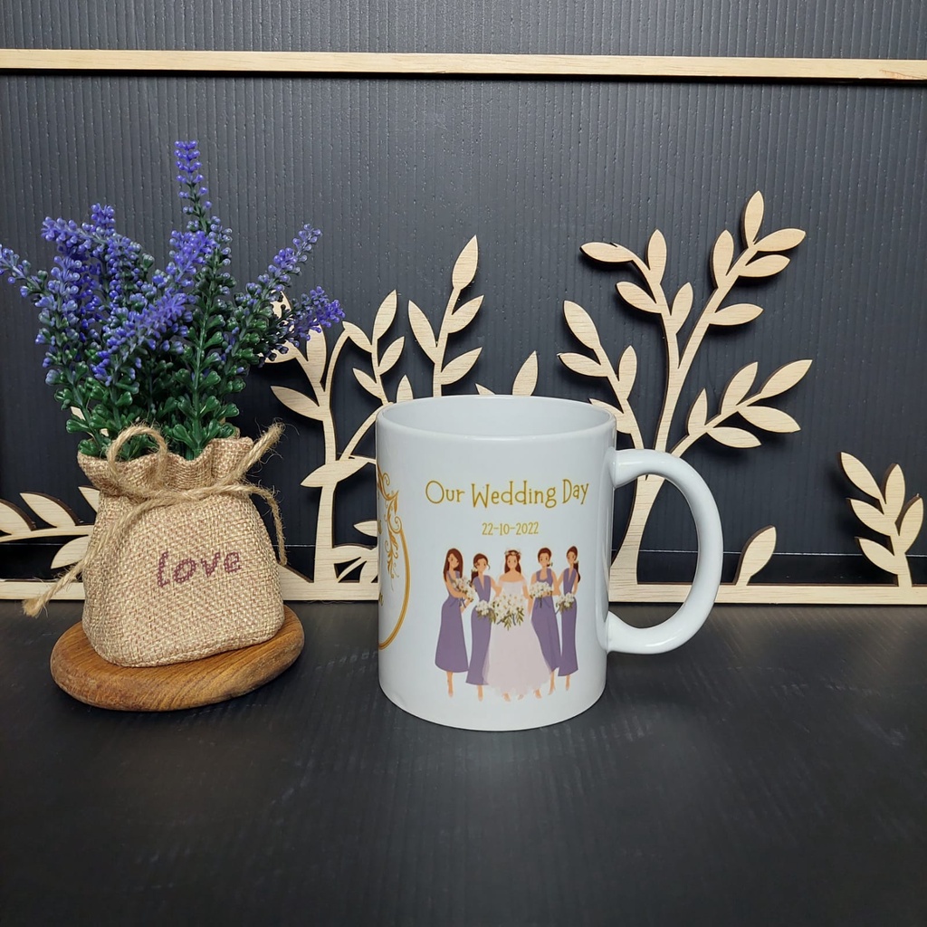 Mug Wedding import SNI berkualitas|Free DESIGN tinggal pilih