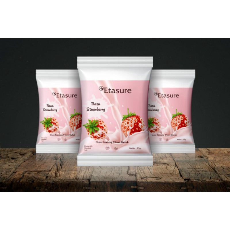 

Etasure susu kambing etawa rendah gula sachet rasa strawbery aman diabetes