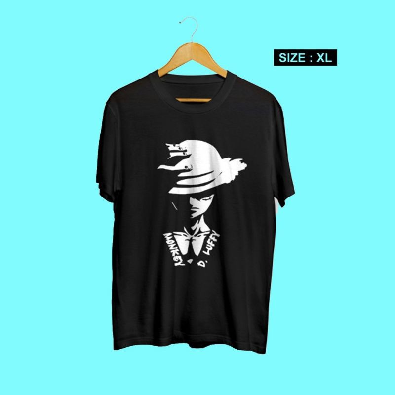 Fourfashion Kaos Pria Kaos Distro SHADOW D. LUFFY Black DV001