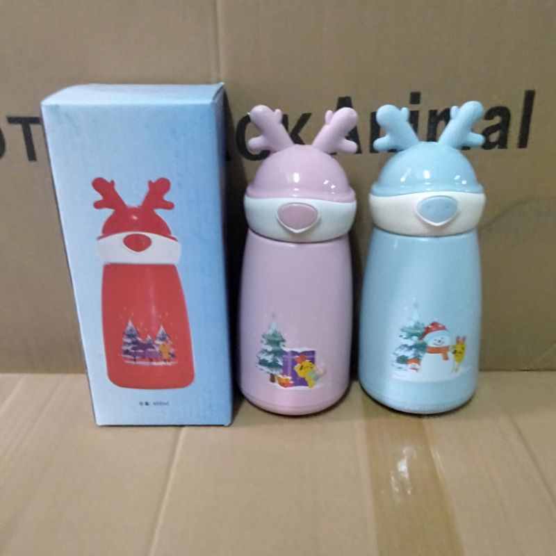 NEW BOTOL MINUM ANAK//KACA //MOTIF TANDUK LUCU//