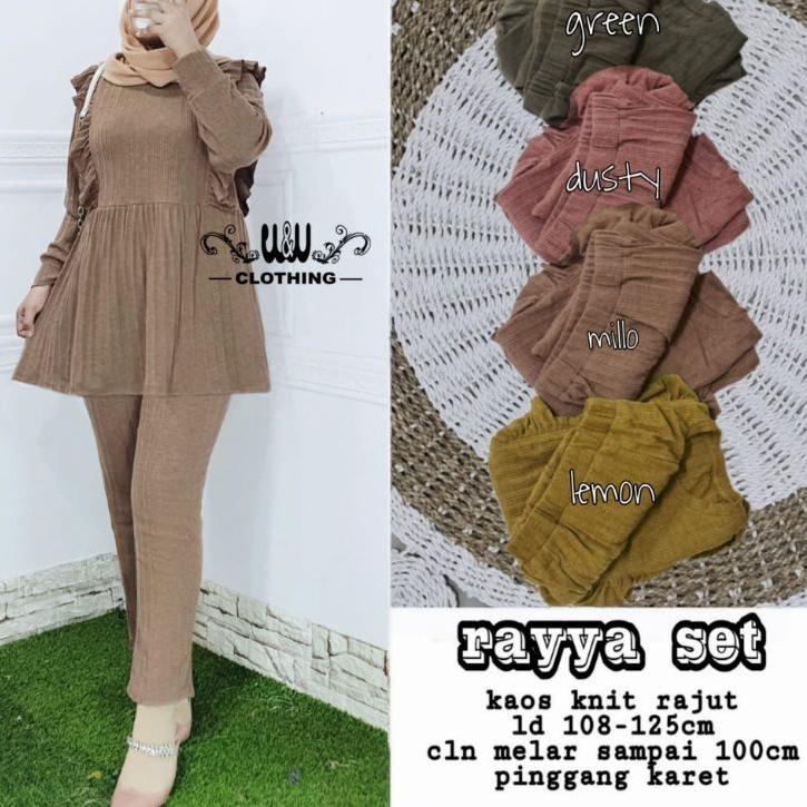 Paling Diminati omego rayya set ori alfashion setelan wanita kekinian setelan jumbo ld 130 tunik len