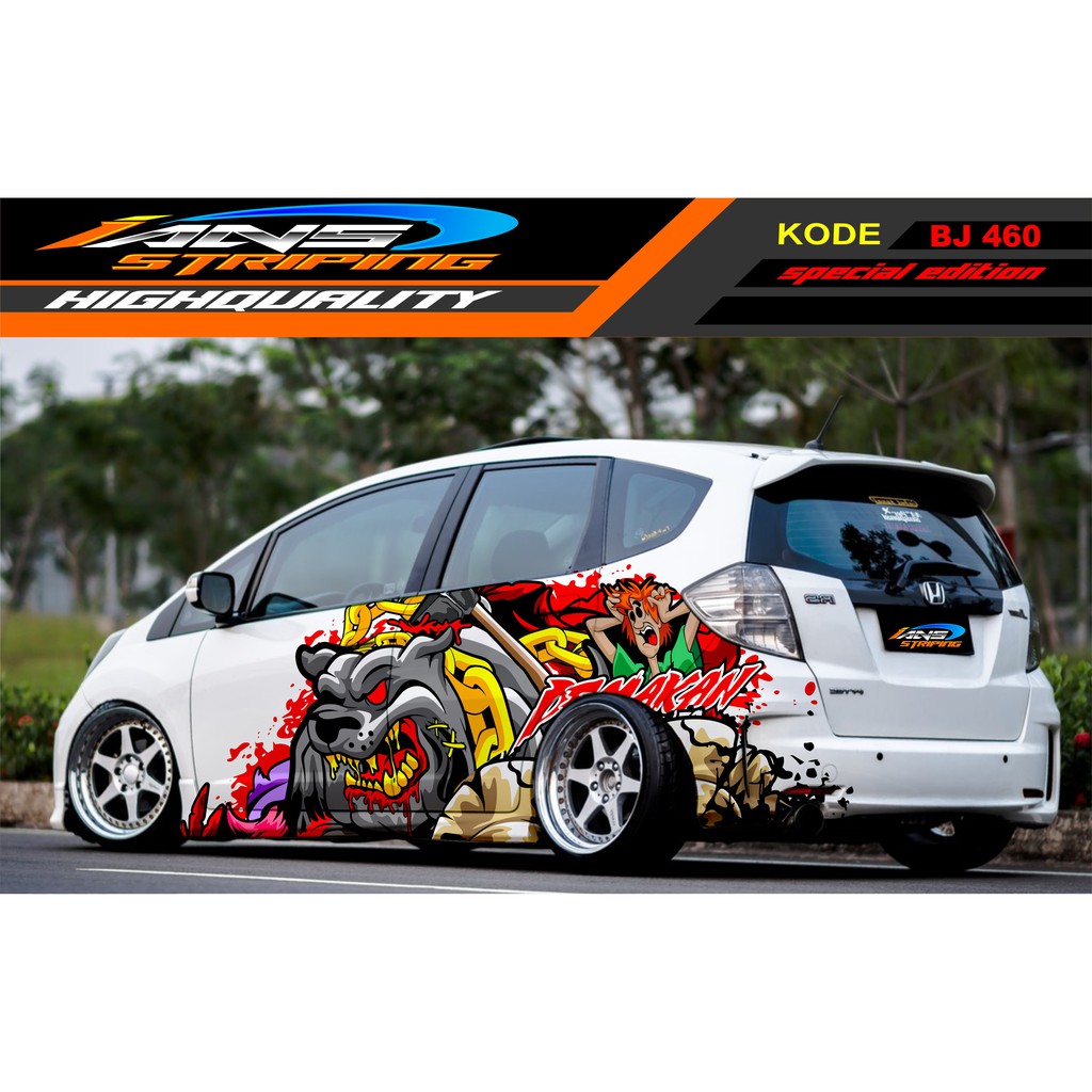 VARIASI STICKER MOBIL JAZZ, BRIO, SIGRA, YARIS, SWIFT / DECAL STICKER MOBIL / STIKER MOBIL