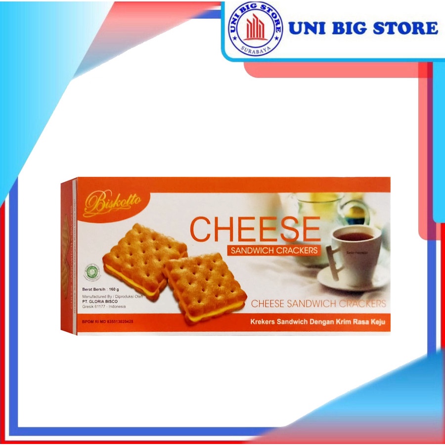 

Biskotto Biskitop Maxi Cheese Sandwich Crackers 160 gr Krekers Keju Biscuit