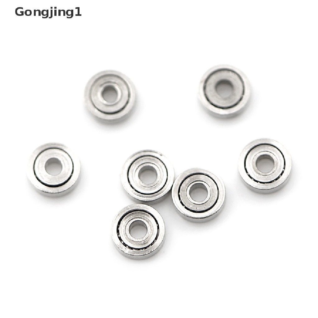 Gongjing1 10pcs 681zz Miniatur Bola Bearing Metal Open Micro 1x3 X 1mm Id