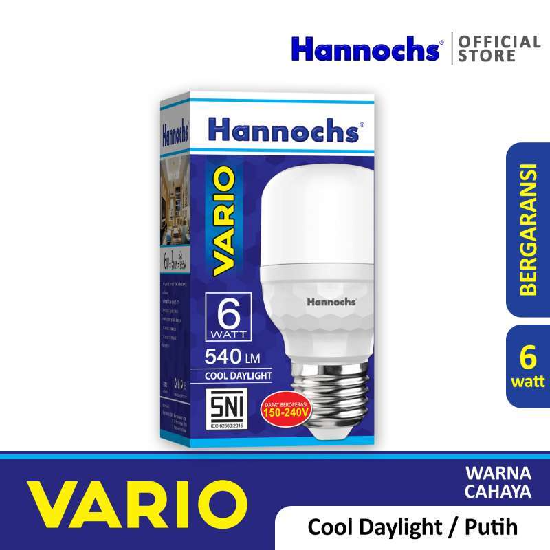 Hannochs VARIO LED Bulb 6 Watt 6watt - Bola Lampu Bohlam LED